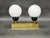 Vintage Brass Double Globe Wall Light by Kamenický Šenov, Czechoslovakia, 1970s For Sale - Image 6 of 11