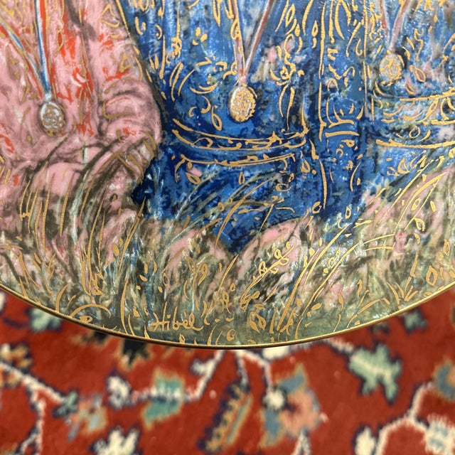 Blue Edna Hibel "To Life" Porcelain Collector Plate For Sale - Image 8 of 12
