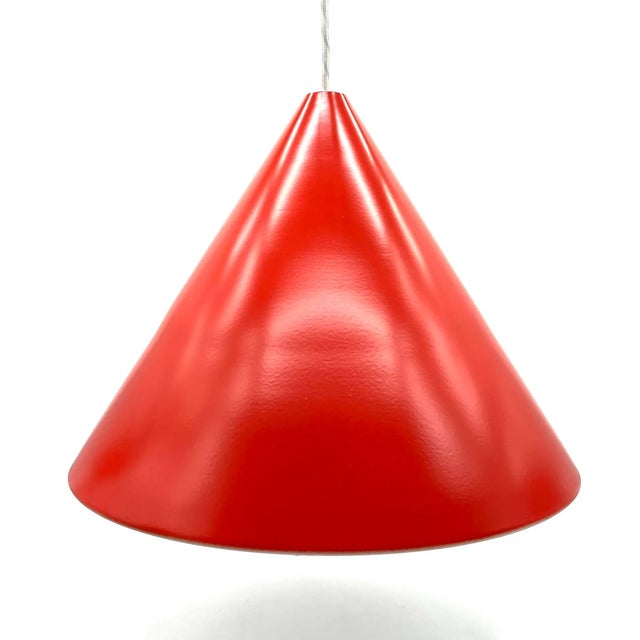Vintage Red Pendant Light by Arne Jacobsen for Louis Poulsen, 1950s For Sale - Image 13 of 13