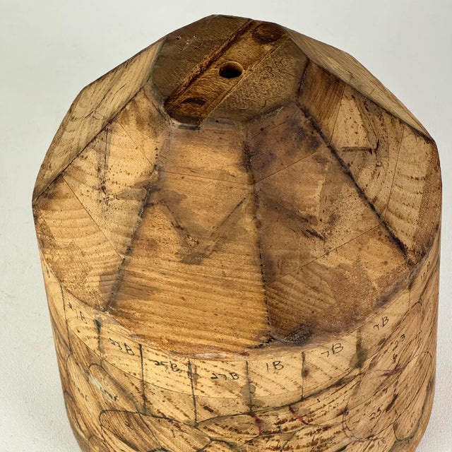 Rare to Market Vintage Round Wooden Stained Glass Template Form For Sale - Image 4 of 8