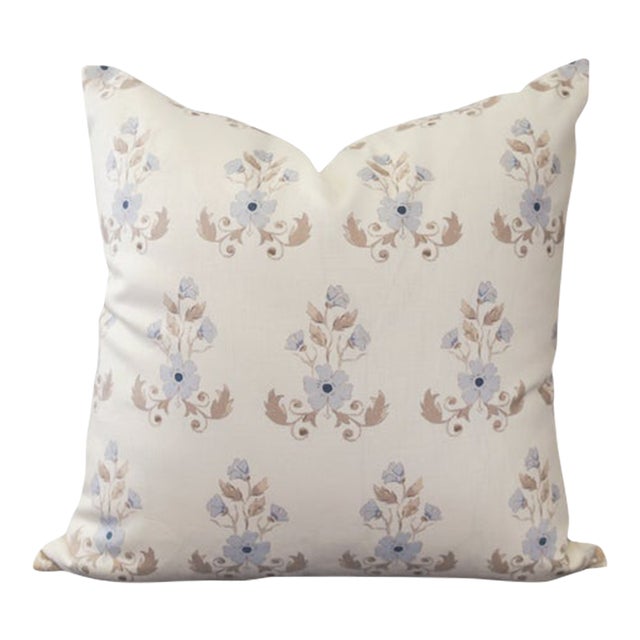 Lauren Servati Textiles, Unfading Flower // Skye Pillow, 22"x22" For Sale