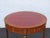 Wood French Demilune Inlay Leather Top Console Flip Top Card Table 6916 For Sale - Image 7 of 18