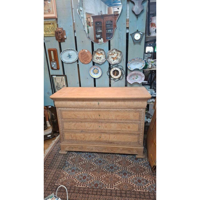 Louis Philippe Oak Chest of Drawers, 1890 For Sale - Image 4 of 12