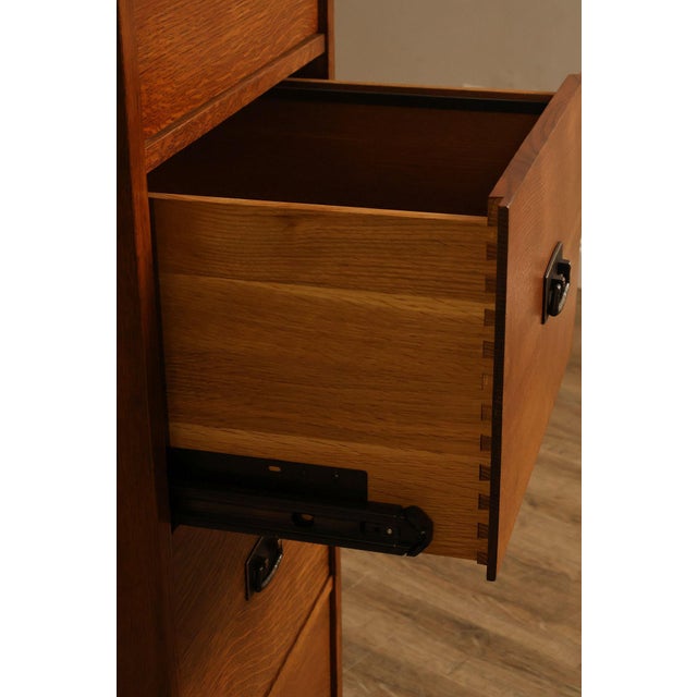 Stickley Mission Collection Oak Filing Cabinet For Sale - Image 15 of 18