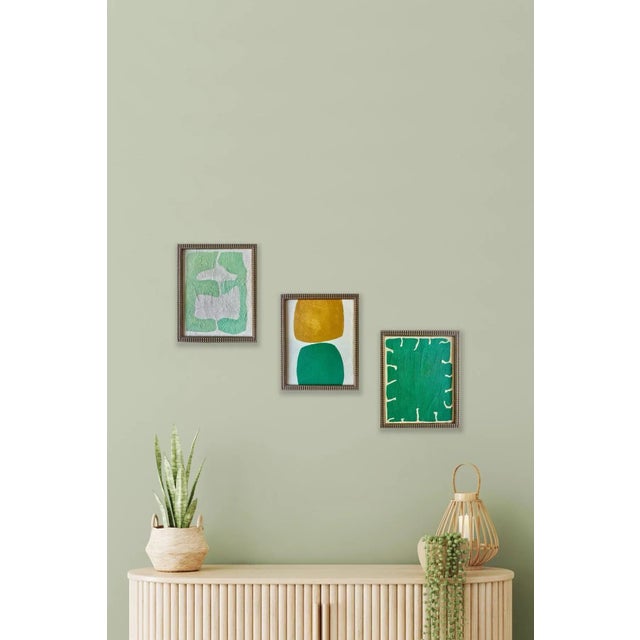 Contemporary 2025 Contemporary Summer Green Gallery Wall Collection of Paintings on Canvas by r.k. Red - Set of 3 For Sale - Image 3 of 12