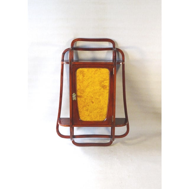 Maroon Vienna Secession No. 11552 Wall Cabinet by Michael Thonet for Gebrüder Thonet, 1910s For Sale - Image 8 of 10