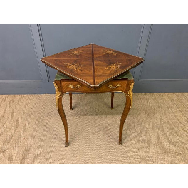 Late 19th Century Inlaid Rosewood Envelope Card Table from Maple & Co., 1895 For Sale - Image 5 of 18
