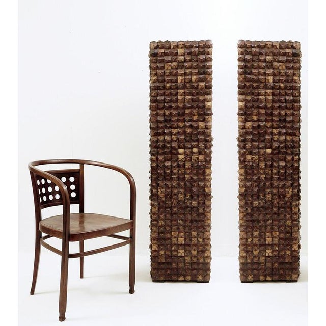 Coconut Mosaic Shell Plant Holders, Set of 2 For Sale - Image 13 of 14