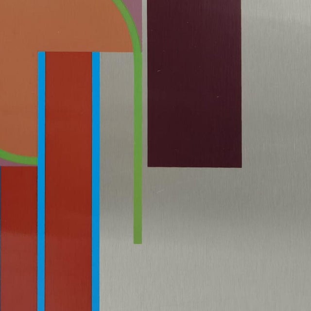 Aldo Dazzi, Untitled Abstract Composition, Mixed Media on Aluminum, 1970s For Sale - Image 4 of 12