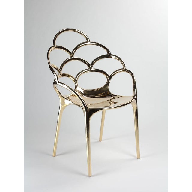 Alpemare chair in mirror polished cast bronze by barberini & gunnell limited edition of 12 + 2 ap + 1 p. Dimensions: d 60...