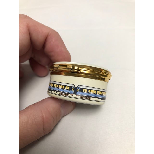 English 1980s Orient Express Enamel Box For Sale - Image 3 of 4