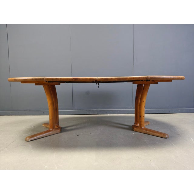 Vintage Extendable Pine Dining Table in the style of Rainer Daumiller, 1970s For Sale - Image 11 of 18