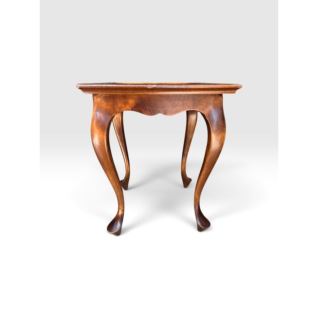 Vintage Italian Louis XV Style Petite Cabriole Leg Drinks Table, Style 1782 For Sale - Image 4 of 7