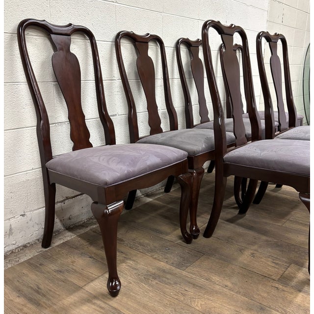 Ethan Allen Vintage Ethan Allen Georgian Court Dining Side Chairs - Set of 6 For Sale - Image 4 of 16