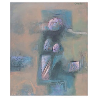 Hector Ramirez Ortega, Composition, 1989, Mixed Media on Canvas For Sale