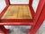 Late 20th Century Asian-Inspired Red Plant Stand With Rush Top For Sale - Image 9 of 11