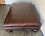 Spanish Colonial Style Embossed Leather Ottoman With Bun Feet For Sale In Los Angeles - Image 6 of 12
