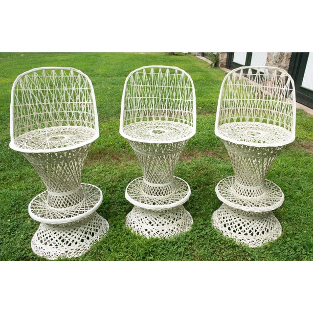 Russell Woodard Spun Fiberglass Stools - Set of 3 For Sale In New York - Image 6 of 12