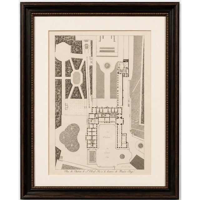 Title: Plan of the Château de Saint-Cloud First Floor by Baltard, Paris, 1803 : This finely executed original antique...