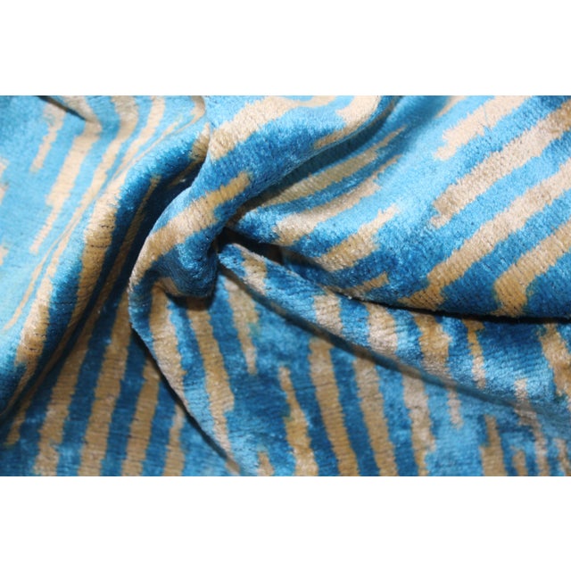 2020s Blue Hand Made Turkish Pillow 16 X 16 For Sale - Image 5 of 7