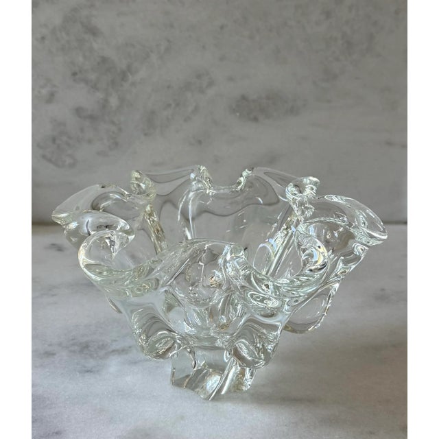 Vintage Clear Czech Chribska Bowl For Sale - Image 4 of 11