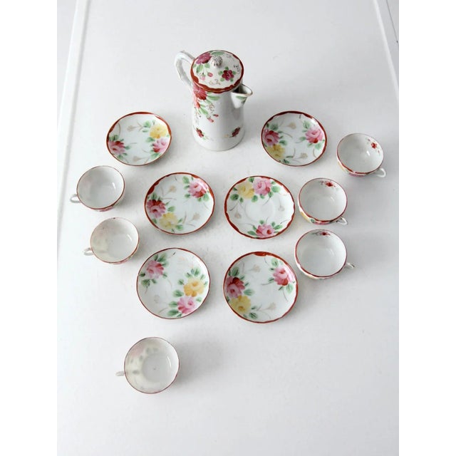 White Antique Japanese Tea Set 13 Piece For Sale - Image 8 of 13