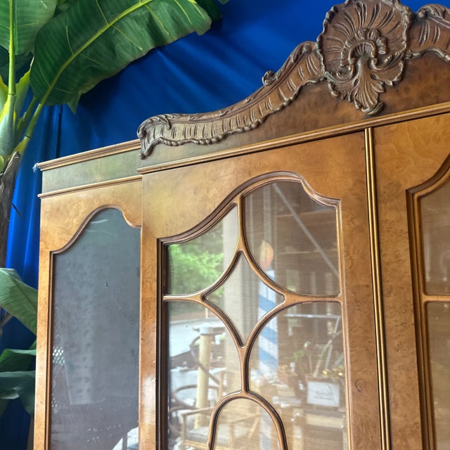 Up for consideration is a beautiful large mid-century modern wooden China cabinet. This would look lovely on display in...