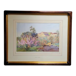 Signed Jessie E. Muntz (Great Britian, Active 1903-1924) Landscape Scene, Watercolor (Framed)
