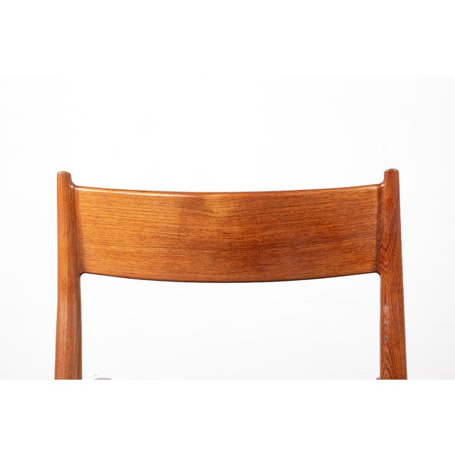 Danish Model 418 Chairs in Teak and Skai by Arne Vodder for Sibast, 1960s, Set of 6 For Sale - Image 12 of 18