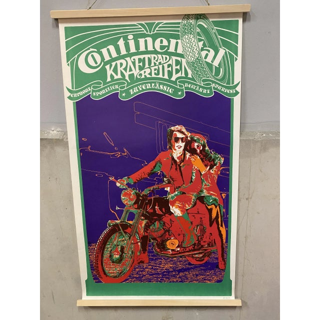 Set of 4 advertising posters of the company Continental from the 1970s. The Hanover-based company is still known for the...