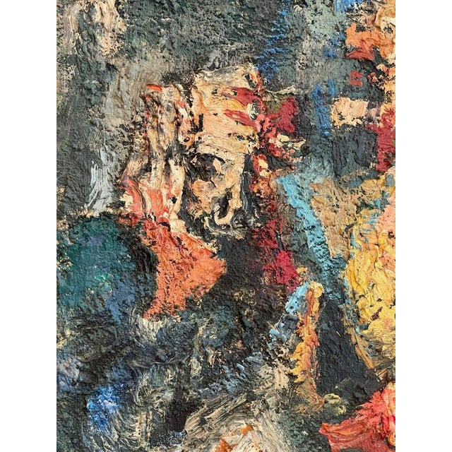 Modern Roland Berthon, 3 Figures, 20th Century, Large Oil on Canvas For Sale - Image 3 of 13