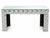 Console Table with Mirrored Glass Tiles and Curved Silver Finish Entryway Table, 1980s For Sale - Image 10 of 10