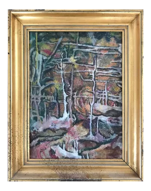 Early Mid Century Modern Abstract Painting