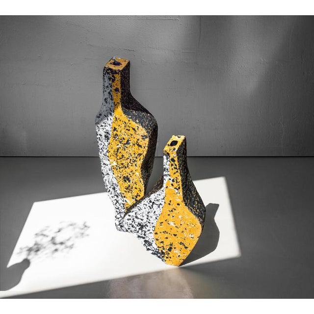 Fragment Ochre I Sculptural Vase by Donatas Zukauskas For Sale - Image 9 of 11
