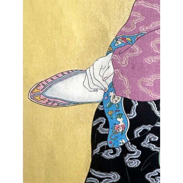 Japonisme Rare First Edition Woodblock Print Le Tabouret de Porcelaine by Paul Jacoulet For Sale - Image 3 of 17
