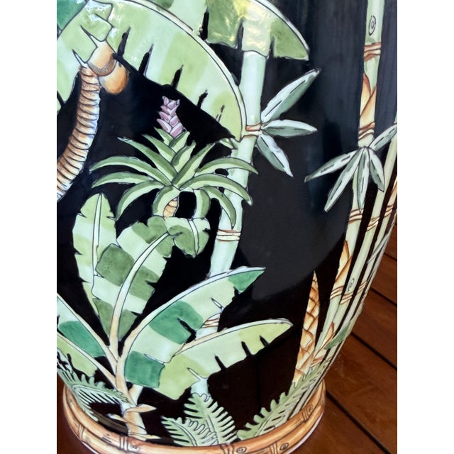 A charming vintage ceramic vase from the Tropical Jungle collection by Sidonia Hutchinson for Andrea by Sadek. Features a...