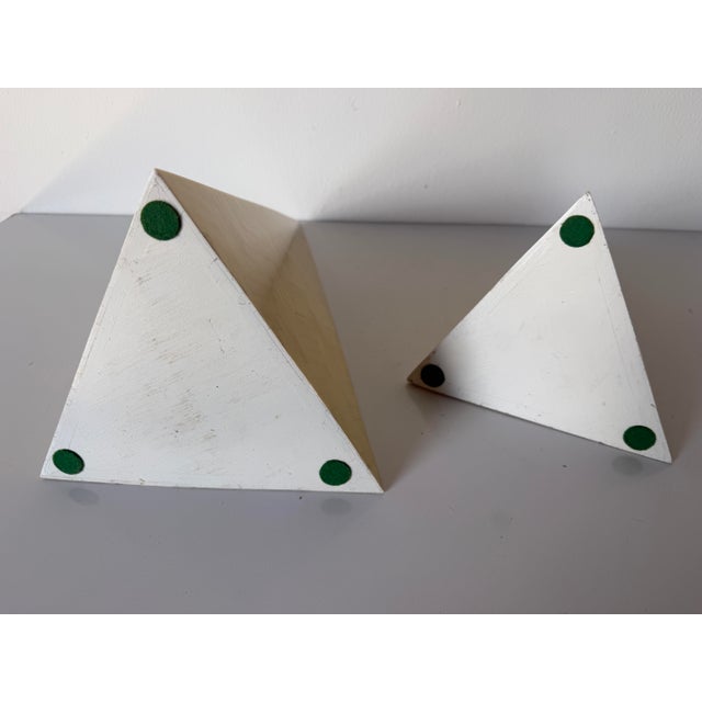 1980s Postmodern Tessellated Bone Pyramid Obelisk Sculptures – A Pair For Sale In Miami - Image 6 of 12