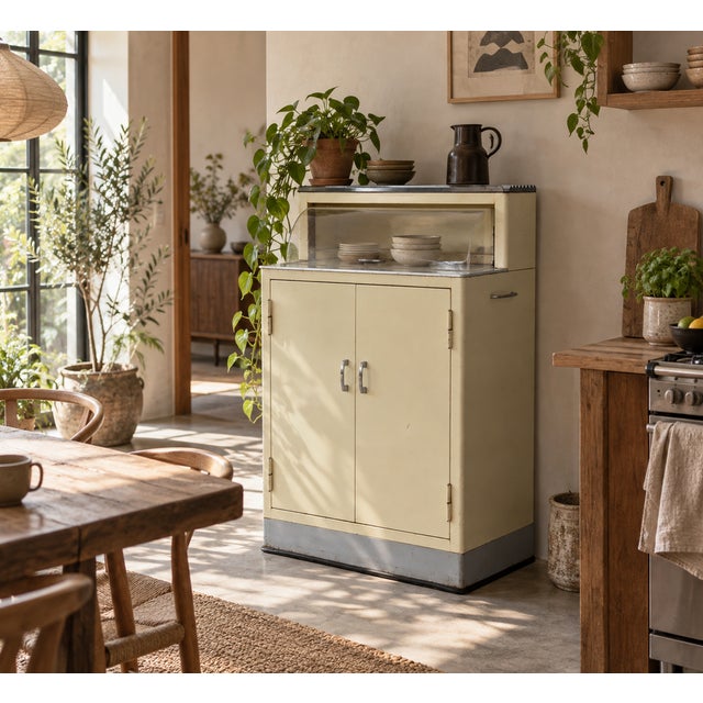 Beige Vintage Danish Apothecary Cabinet, 1950s For Sale - Image 8 of 9