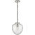Katie Acorn Pendant in Polished Nickel with Seeded Glass Designer: Thomas O'Brien Canopy: 5.25" Round Mounting: Chain...