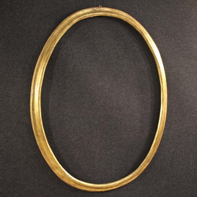 Antique Italian Oval Gilded Frame, 1880 For Sale - Image 9 of 14