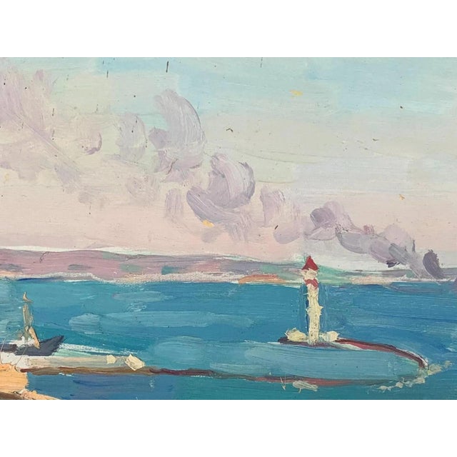 Antique Seascape Oil Painting by Ukrainian Artist Sokolovsky (1970s) 25-34 For Sale - Image 4 of 6