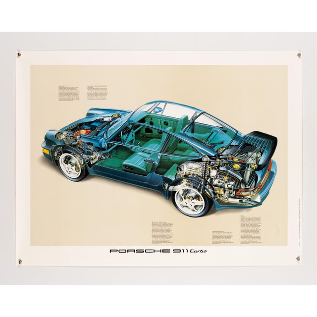 Modern Porsche 911 Turbo Poster, 1990 For Sale - Image 3 of 9