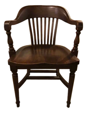Antique Solid Oak Marble & Shattuck Desk-Banker's Chair