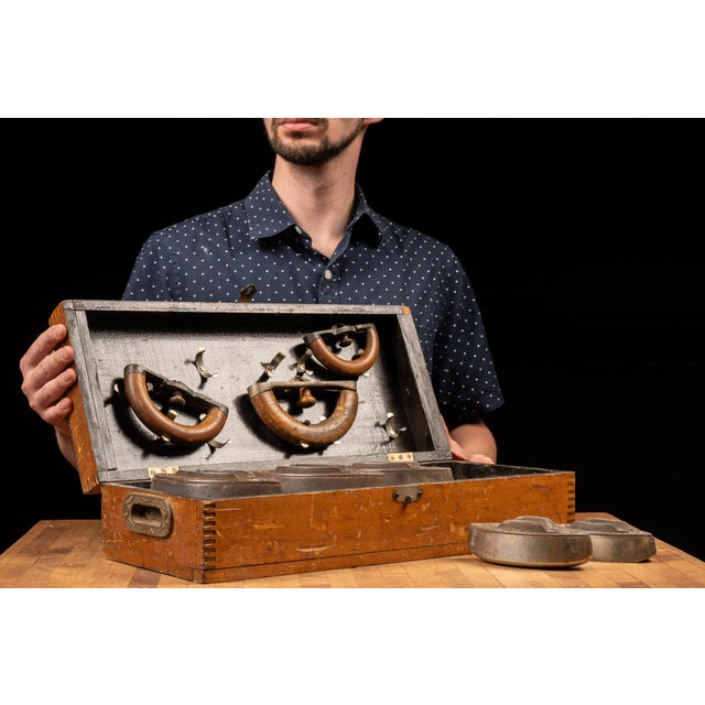 Early 20th-century traveling salesman sample set by Enterprise Manufacturing Co. of Philadelphia, presenting a collection...