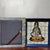 Vintage Liuli Crystal Lotus Guanyin Statue With Gilt Accents and Original Silk Box For Sale - Image 4 of 9