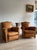Vintage Pair of French Leather Moustache Chairs For Sale - Image 11 of 18