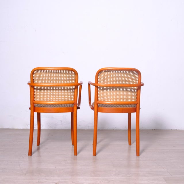 Brown 811 Chairs from Thonet, 1960s, Set of 2 For Sale - Image 8 of 18