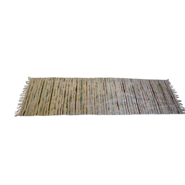 Vintage Swedish Handwoven Rag Rug in Light Tones, 1960s For Sale - Image 9 of 9