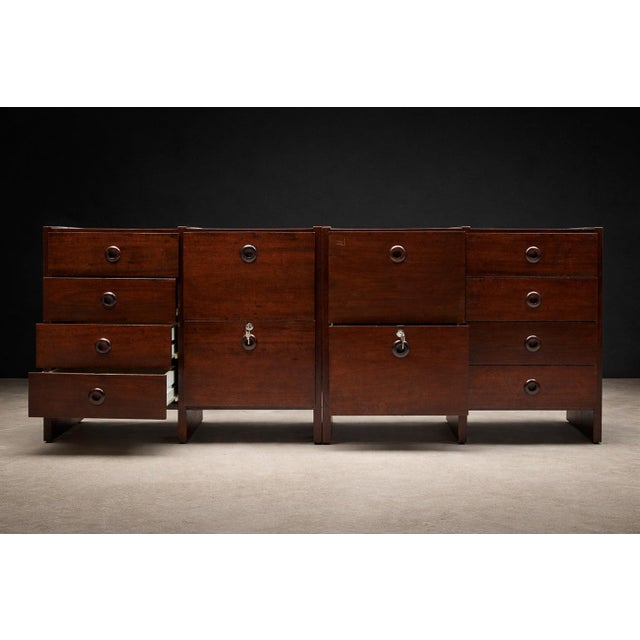 Geraldo De Barros Brazilian Modern Office Cabinet in Rosewood, Hobjeto, 1970s(Sold Individually) For Sale - Image 13 of 15
