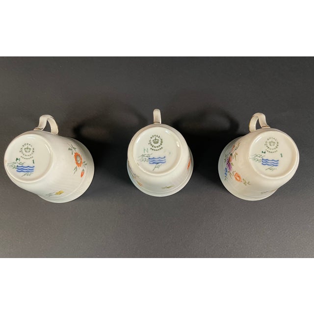 Period set of royal copenhagen signed coffee cups this is a wonderful set of vintage royal copenhagen frijsenborg coffee...